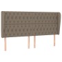 Headboard with ears in taupe gray fabric 183x23x118/128 cm by vidaXL, Headboards and footboards - Ref: Foro24-3118310, Price:...