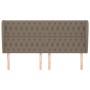 Headboard with ears in taupe gray fabric 183x23x118/128 cm by vidaXL, Headboards and footboards - Ref: Foro24-3118310, Price:...