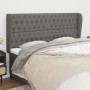 Headboard with dark gray fabric ears 203x23x118/128 cm by vidaXL, Headboards and footboards - Ref: Foro24-3118315, Price: 150...