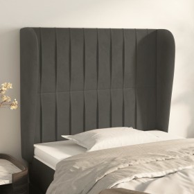 Headboard with dark gray velvet ears 93x23x118/128 cm by vidaXL, Headboards and footboards - Ref: Foro24-3118231, Price: 77,3...