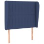 Headboard with blue fabric ears 93x23x118/128 cm by vidaXL, Headboards and footboards - Ref: Foro24-3118182, Price: 77,99 €, ...