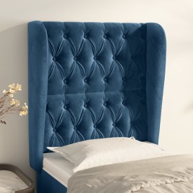 Headboard with dark blue velvet ears 83x23x118/128 cm by vidaXL, Headboards and footboards - Ref: Foro24-3118326, Price: 96,6...