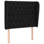 Cabecero con orejas de tela negro 93x23x118/128 cm de vidaXL, Cabeceros y pies de cama - Ref: Foro24-3118276, Precio: 96,45 €...