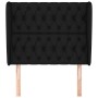 Cabecero con orejas de tela negro 93x23x118/128 cm de vidaXL, Cabeceros y pies de cama - Ref: Foro24-3118276, Precio: 96,45 €...