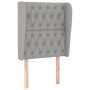 Headboard with light gray fabric ears 83x23x118/128 cm by vidaXL, Headboards and footboards - Ref: Foro24-3118266, Price: 91,...