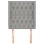 Headboard with light gray fabric ears 83x23x118/128 cm by vidaXL, Headboards and footboards - Ref: Foro24-3118266, Price: 91,...