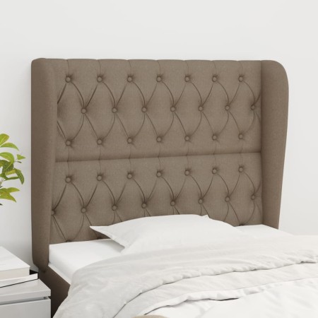 Headboard with ears in taupe gray fabric 103x23x118/128 cm by vidaXL, Headboards and footboards - Ref: Foro24-3118286, Price:...