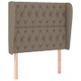 Headboard with ears in taupe gray fabric 103x23x118/128 cm by vidaXL, Headboards and footboards - Ref: Foro24-3118286, Price:...