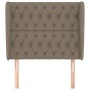 Headboard with ears in taupe gray fabric 103x23x118/128 cm by vidaXL, Headboards and footboards - Ref: Foro24-3118286, Price:...