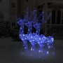 Adorno de renos de Navidad acrílico 3 uds azul 120 cm de vidaXL, Luces de Navidad - Ref: Foro24-3154349, Precio: 217,30 €, De...