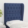 Headboard with blue fabric ears 83x23x118/128 cm by vidaXL, Headboards and footboards - Ref: Foro24-3118272, Price: 92,99 €, ...