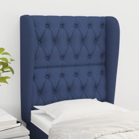 Headboard with blue fabric ears 83x23x118/128 cm by vidaXL, Headboards and footboards - Ref: Foro24-3118272, Price: 92,35 €, ...