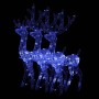 Acrylic Christmas reindeer ornament 3 pcs blue 120 cm by vidaXL, Christmas lights - Ref: Foro24-3154349, Price: 217,30 €, Dis...