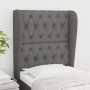 Headboard with dark gray fabric ears 83x23x118/128 cm by vidaXL, Headboards and footboards - Ref: Foro24-3118267, Price: 92,2...