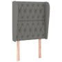 Headboard with dark gray fabric ears 83x23x118/128 cm by vidaXL, Headboards and footboards - Ref: Foro24-3118267, Price: 92,2...