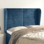 Headboard with dark blue velvet ears 147x23x118/128 cm by vidaXL, Headboards and footboards - Ref: Foro24-3118148, Price: 129...