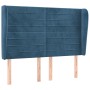 Headboard with dark blue velvet ears 147x23x118/128 cm by vidaXL, Headboards and footboards - Ref: Foro24-3118148, Price: 129...