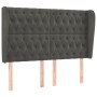 Headboard with dark gray velvet ears 147x23x118/128 cm by vidaXL, Headboards and footboards - Ref: Foro24-3118341, Price: 188...