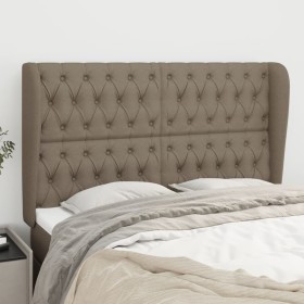 Headboard with ears in taupe gray fabric 163x23x118/128 cm by vidaXL, Headboards and footboards - Ref: Foro24-3118302, Price:...