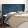 Headboard with dark blue velvet ears 183x23x118/128 cm by vidaXL, Headboards and footboards - Ref: Foro24-3118258, Price: 138...