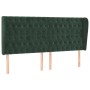 Cabecero con orejas de terciopelo verde oscuro 203x23x118/128cm de vidaXL, Cabeceros y pies de cama - Ref: Foro24-3118361, Pr...