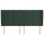 Headboard with dark green velvet ears 203x23x118/128cm by vidaXL, Headboards and footboards - Ref: Foro24-3118361, Price: 178...