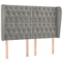 Headboard with light gray velvet ears 163x23x118/128 cm by vidaXL, Headboards and footboards - Ref: Foro24-3118346, Price: 16...