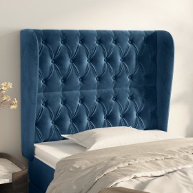 Headboard with dark blue velvet ears 93x23x118/128 cm by vidaXL, Headboards and footboards - Ref: Foro24-3118332, Price: 101,...