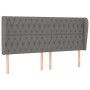 Headboard with dark gray fabric ears 183x23x118/128 cm by vidaXL, Headboards and footboards - Ref: Foro24-3118307, Price: 171...