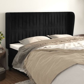 Headboard with black velvet ears 203x23x118/128 cm by vidaXL, Headboards and footboards - Ref: Foro24-3118262, Price: 138,99 ...