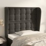 Cabecero con orejas de terciopelo gris oscuro 83x23x118/128 cm de vidaXL, Cabeceros y pies de cama - Ref: Foro24-3118421, Pre...