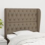 Headboard with ears in taupe gray fabric 93x23x118/128 cm by vidaXL, Headboards and footboards - Ref: Foro24-3118278, Price: ...