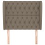 Headboard with ears in taupe gray fabric 93x23x118/128 cm by vidaXL, Headboards and footboards - Ref: Foro24-3118278, Price: ...