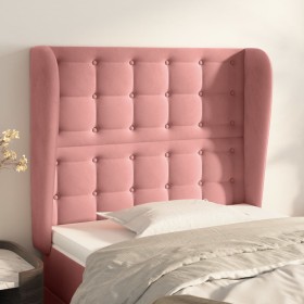 Headboard with pink velvet ears 93x23x118/128 cm by vidaXL, Headboards and footboards - Ref: Foro24-3118431, Price: 81,36 €, ...