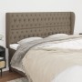 Headboard with ears in taupe gray fabric 203x23x118/128 cm by vidaXL, Headboards and footboards - Ref: Foro24-3118318, Price:...