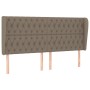 Headboard with ears in taupe gray fabric 203x23x118/128 cm by vidaXL, Headboards and footboards - Ref: Foro24-3118318, Price:...