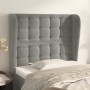 Headboard with light gray velvet ears 103x23x118/128 cm by vidaXL, Headboards and footboards - Ref: Foro24-3118432, Price: 84...