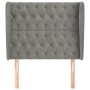 Headboard with light gray velvet ears 93x23x118/128 cm by vidaXL, Headboards and footboards - Ref: Foro24-3118328, Price: 97,...