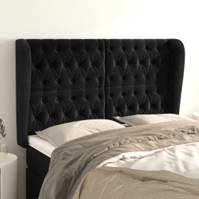 Headboard with black velvet ears 147x23x118/128 cm by vidaXL, Headboards and footboards - Ref: Foro24-3118342, Price: 153,36 ...