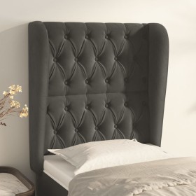 Headboard with dark gray velvet ears 83x23x118/128 cm by vidaXL, Headboards and footboards - Ref: Foro24-3118323, Price: 90,3...