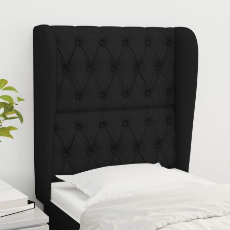 Headboard with black fabric ears 83x23x118/128 cm by vidaXL, Headboards and footboards - Ref: Foro24-3118268, Price: 92,35 €,...