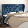 Headboard with dark blue velvet ears 183x23x118/128 cm by vidaXL, Headboards and footboards - Ref: Foro24-3118356, Price: 175...