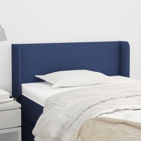 Cabecero de tela azul 93x16x78/88 cm de vidaXL, Cabeceros y pies de cama - Ref: Foro24-3118476, Precio: 48,99 €, Descuento: %