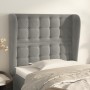 Headboard with light gray velvet ears 93x23x118/128 cm by vidaXL, Headboards and footboards - Ref: Foro24-3118426, Price: 82,...