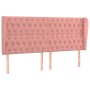 Headboard with pink velvet ears 183x23x118/128 cm by vidaXL, Headboards and footboards - Ref: Foro24-3118357, Price: 167,99 €...