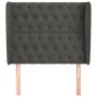 Headboard with dark gray velvet ears 103x23x118/128 cm by vidaXL, Headboards and footboards - Ref: Foro24-3118335, Price: 86,...