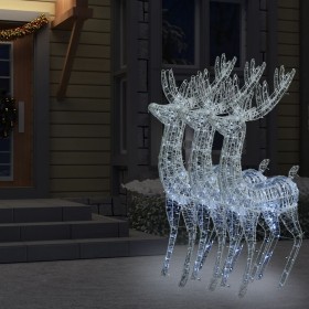 Christmas reindeer acrylic 250 LED 3 pcs cold white 180 cm by vidaXL, Christmas lights - Ref: Foro24-3154358, Price: 605,99 €...