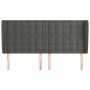 Headboard with dark gray velvet ears 183x23x118/128 cm by vidaXL, Headboards and footboards - Ref: Foro24-3118451, Price: 142...