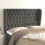 Cabecero con orejas de terciopelo gris oscuro 163x23x118/128 cm de vidaXL, Cabeceros y pies de cama - Ref: Foro24-3118347, Pr...