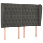 Headboard with dark gray velvet ears 163x23x118/128 cm by vidaXL, Headboards and footboards - Ref: Foro24-3118347, Price: 159...